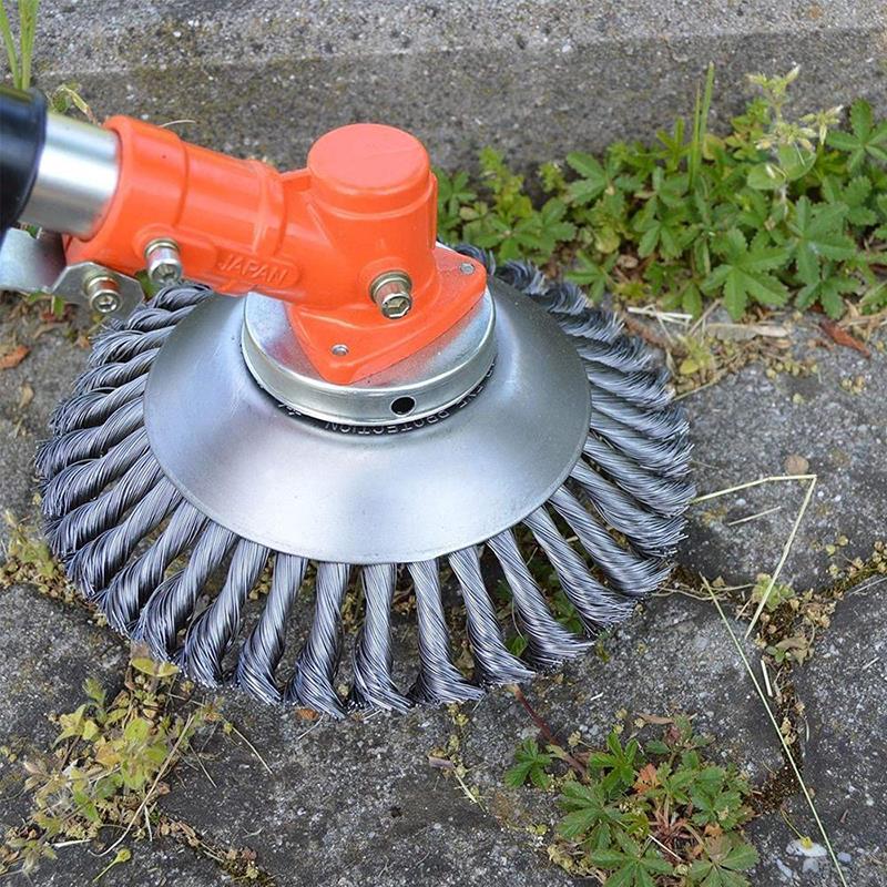Gardening Tools To Remove Weeds - Alat Pemotong Rumput Kawat Baja, Roda