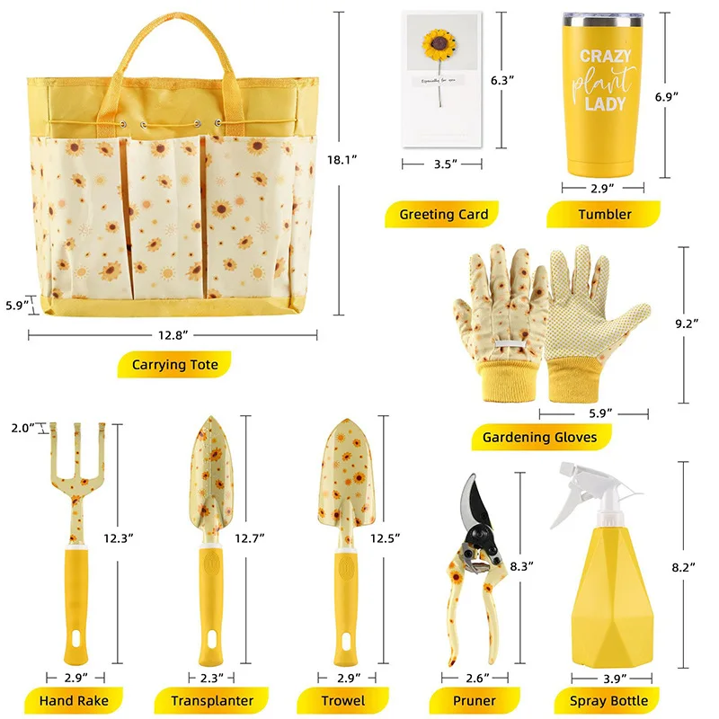 Gardening Tools Set Gift - Set Peralatan Kebun Tahan Lama, Hadiah