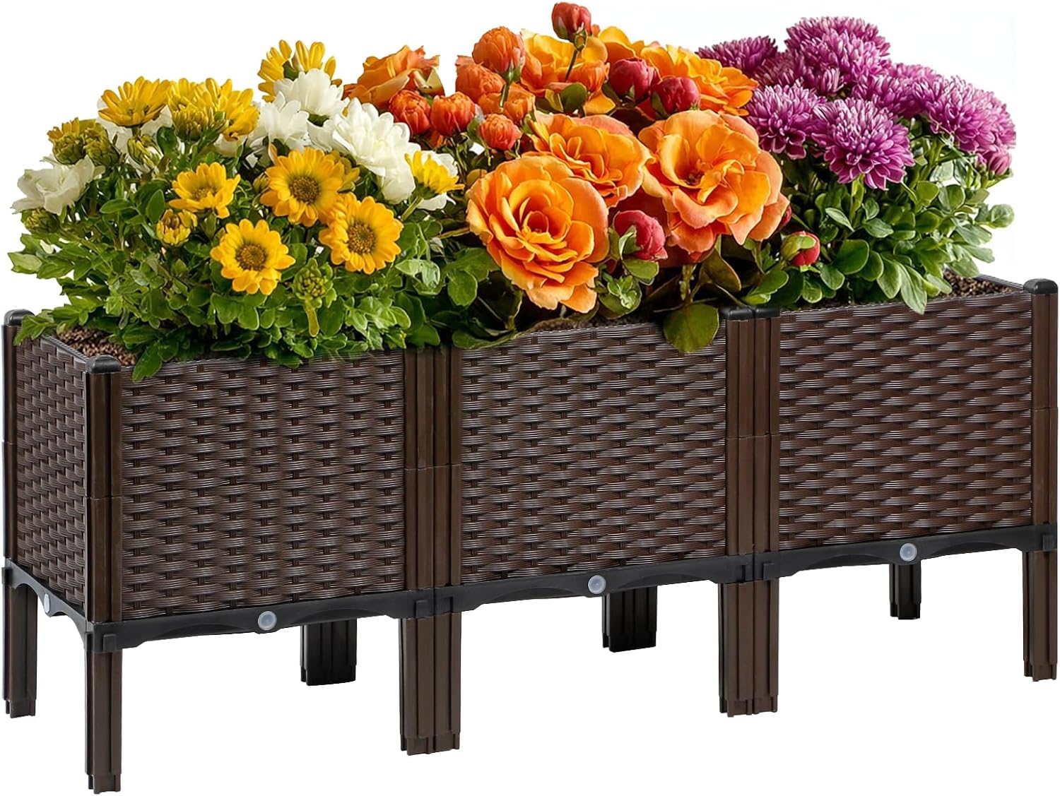 Self-Watering Planter - Pot Tanaman Rotan untuk Taman Luar