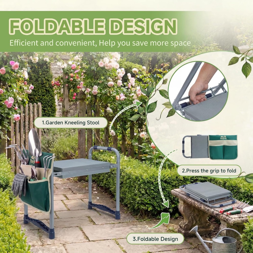 Kursi Lipat Taman Tugas Berat  - Gardening Tools For Seniors ulasan dan harga