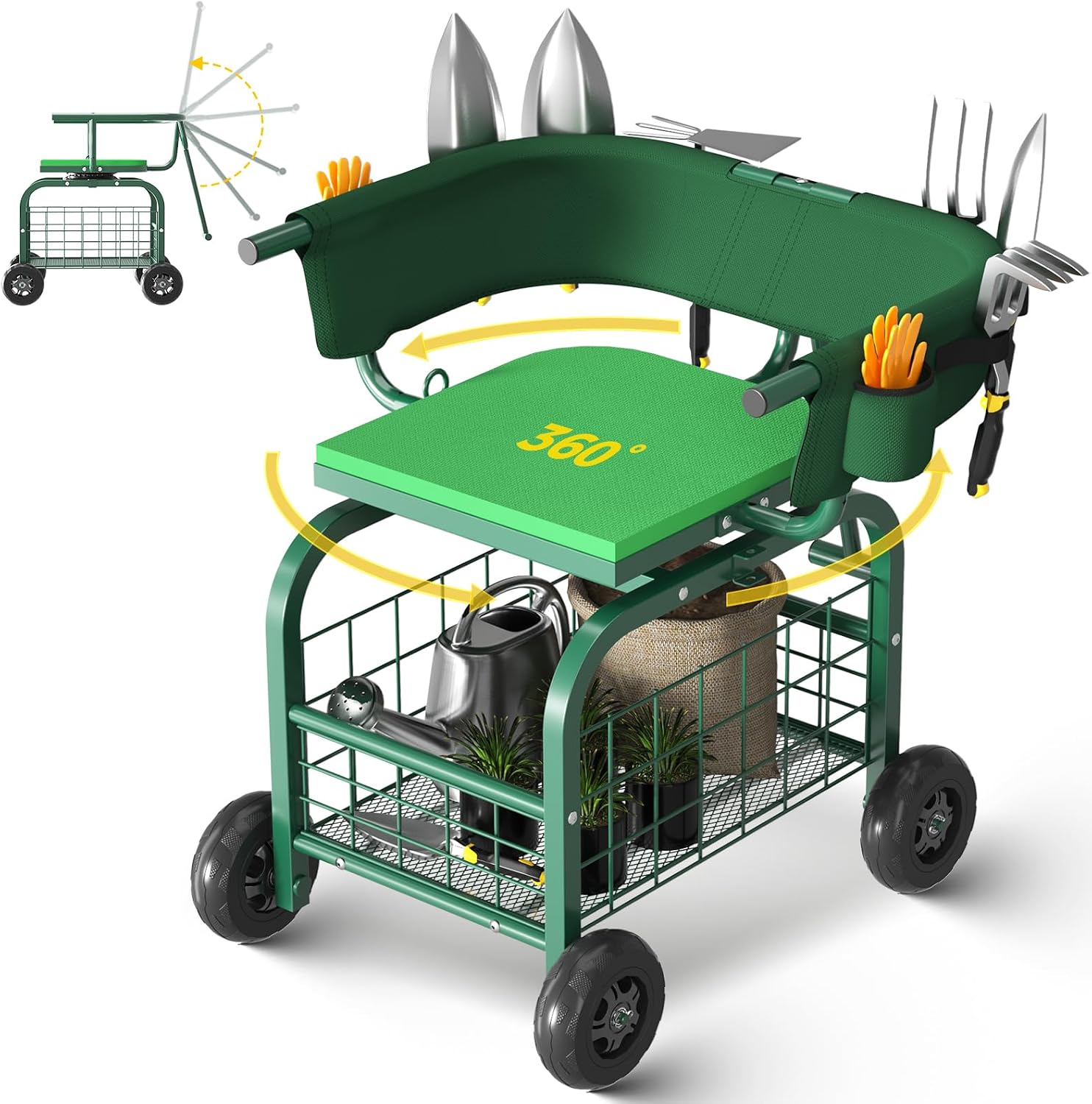 Kursi Taman Beroda, Bangku Ber - Gardening Tools For Seniors ulasan dan harga