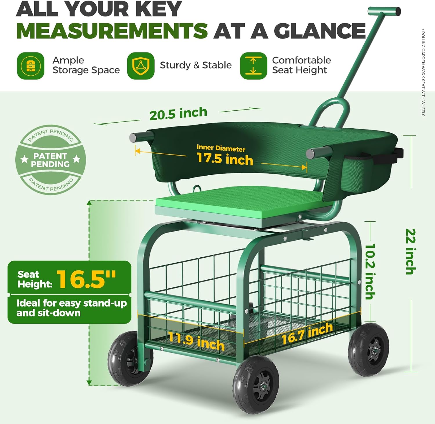 Kursi Taman Beroda, Bangku Ber - Gardening Tools For Seniors ulasan dan harga