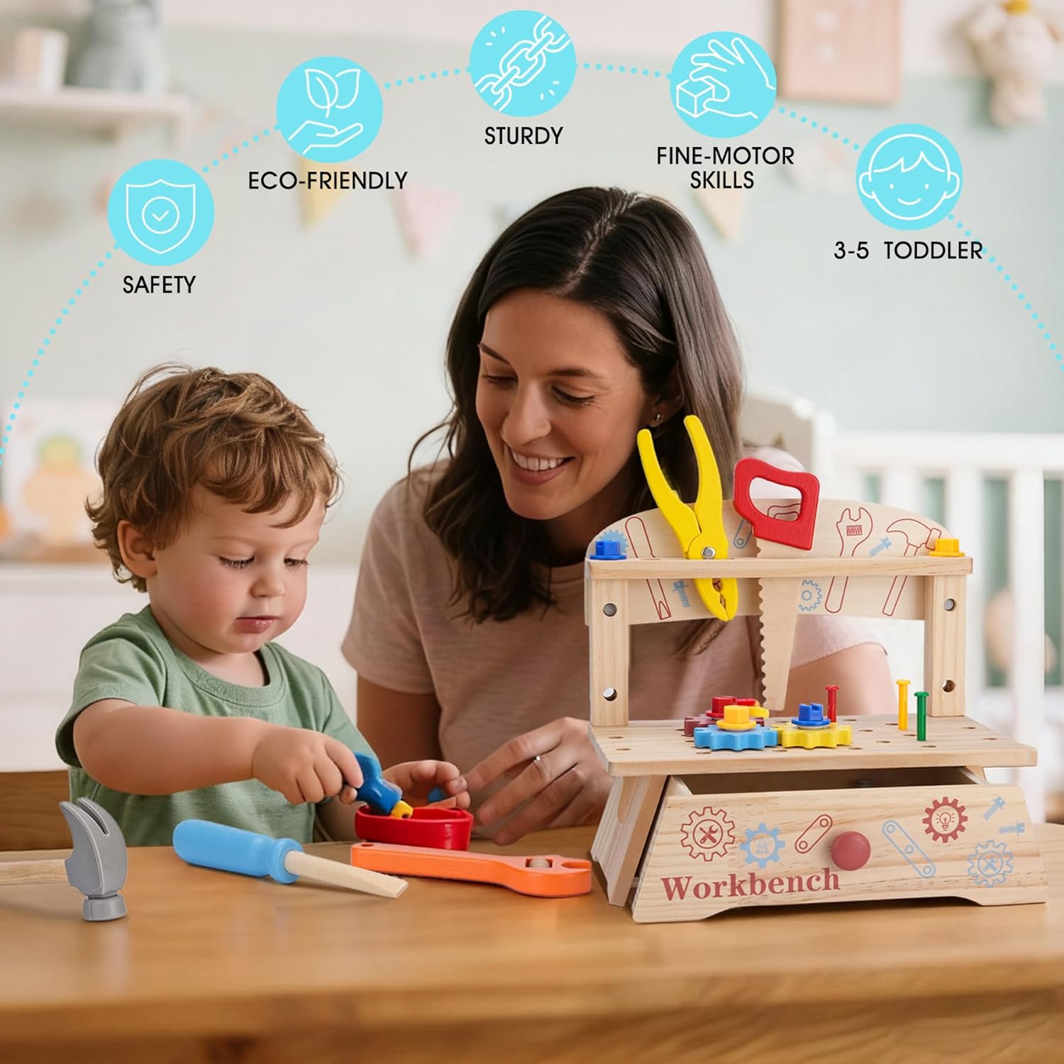 Bangku Perkakas Kayu untuk Ana - Gardening Tools For Kids ulasan dan harga