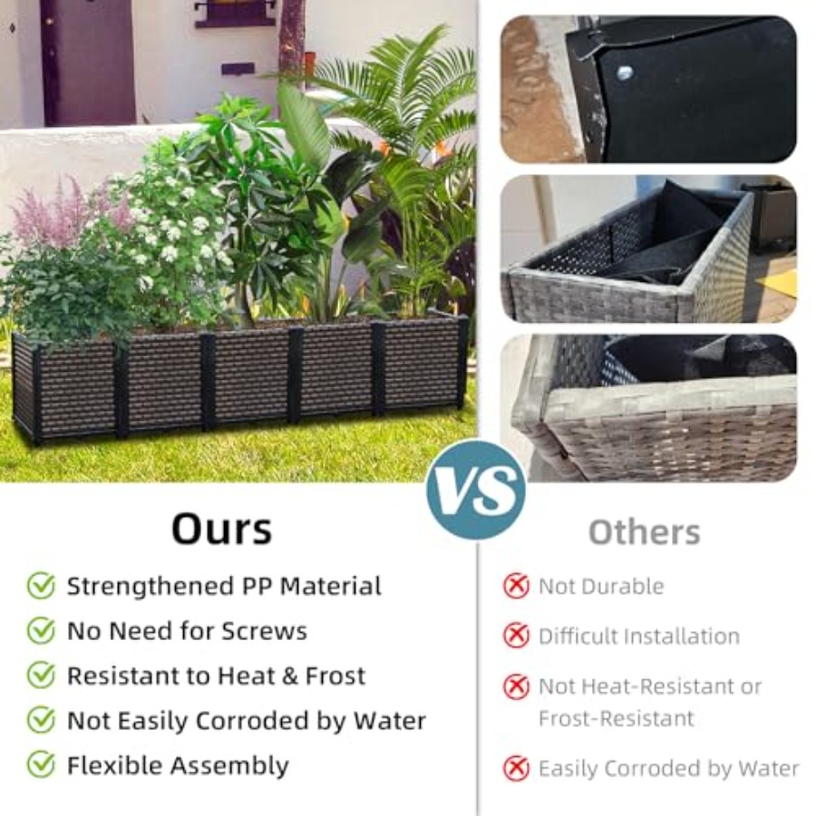Kotak Penanam Tanaman Persegi  - Self-Watering Planter ulasan dan harga
