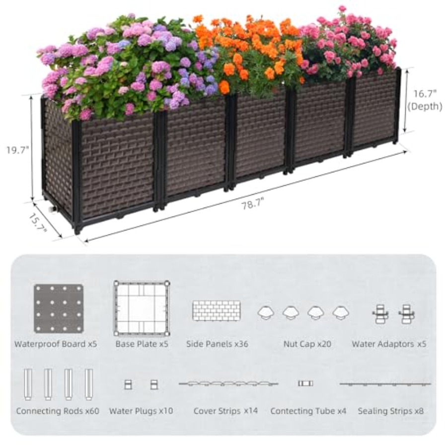 Kotak Penanam Tanaman Persegi  - Self-Watering Planter ulasan dan harga