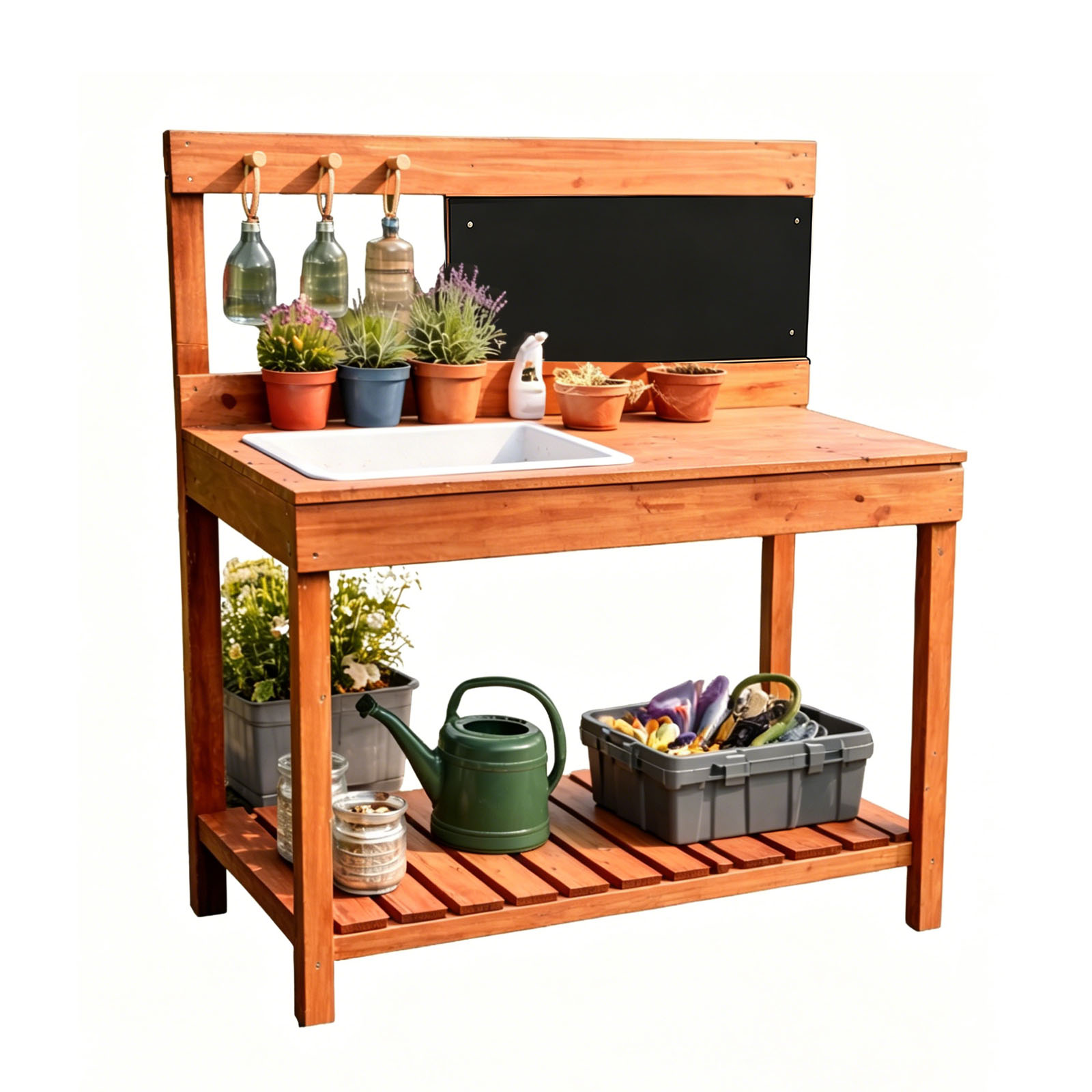 Meja Pot Tanam Kayu untuk Anak - Gardening Tools For Kids ulasan dan harga