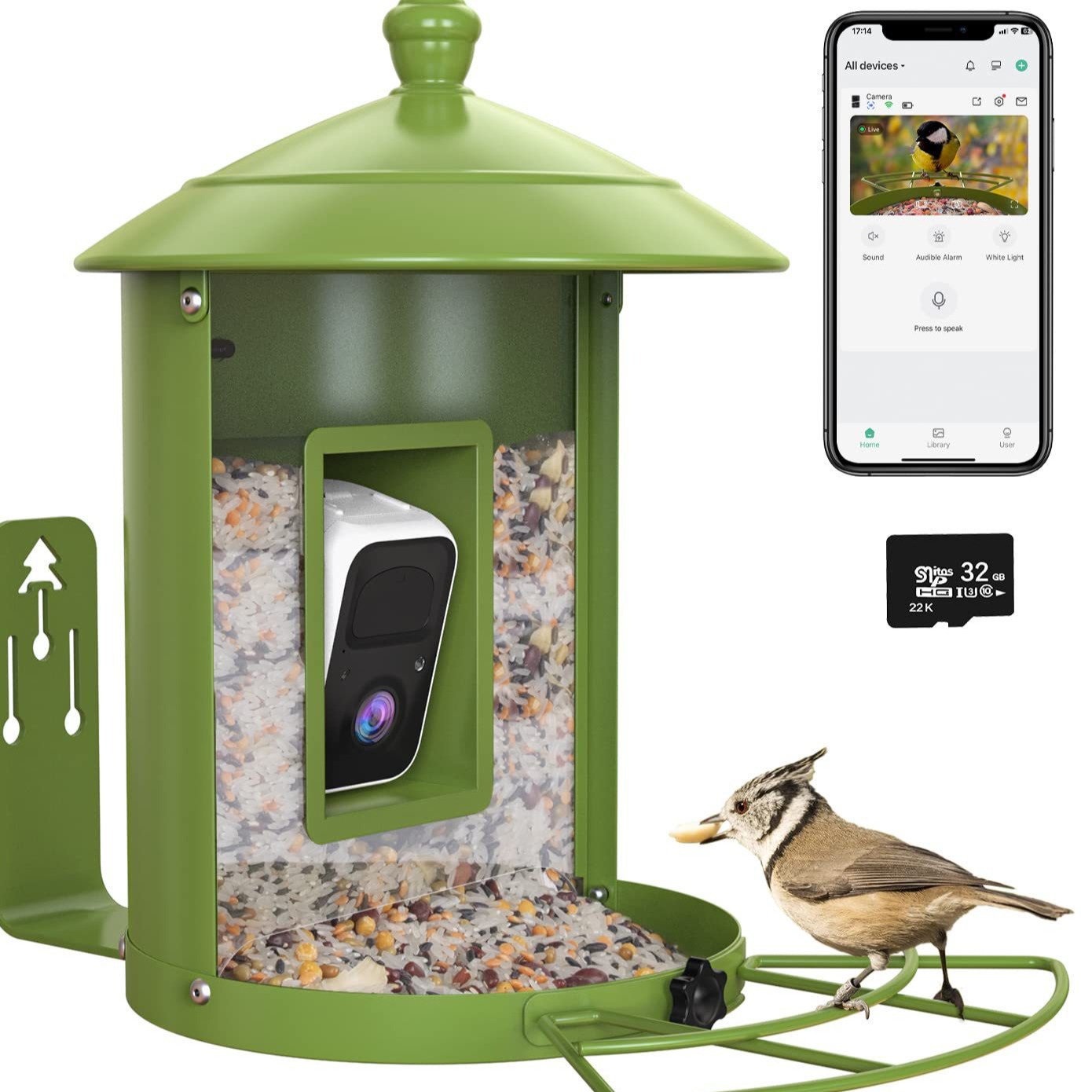 Pengumpan burung cerdas AI den - Gardening Tools Definition ulasan dan harga
