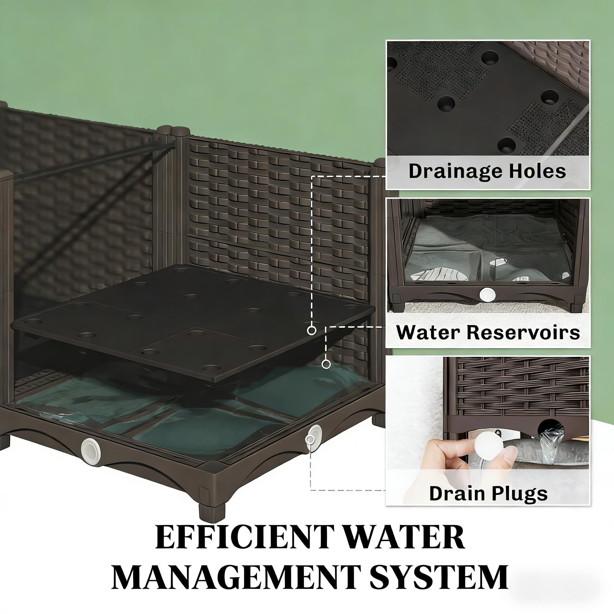 Kotak Penanam Luar Ruangan, Te - Self-Watering Planter ulasan dan harga