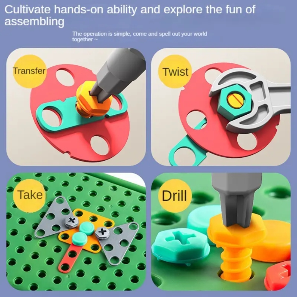 450 Pcs Kids STEM Drill Set Cr - Gardening Tools For Kids ulasan dan harga