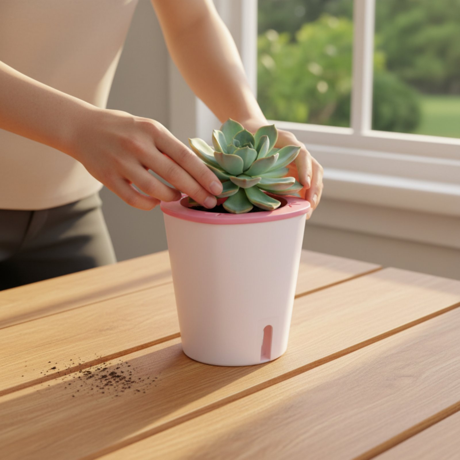 Pot Penyiram Otomatis Ukuran B - Self-Watering Planter ulasan dan harga