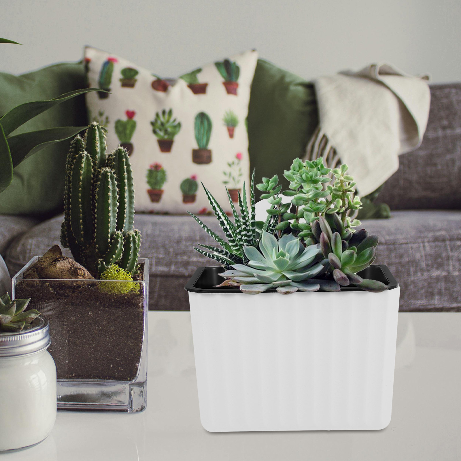 2 Buah Pot Bunga Penyiram Otom - Self-Watering Planter ulasan dan harga