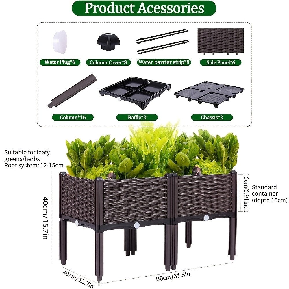 Kotak Tanam Terangkat, Wadah T - Self-Watering Planter ulasan dan harga